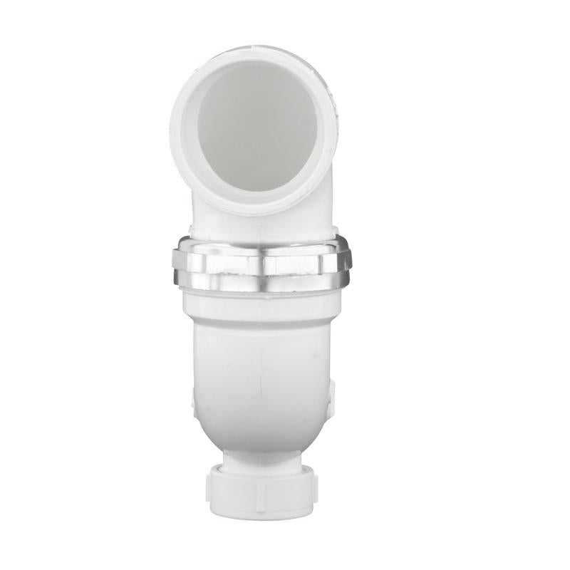 Charlotte Pipe 1-1/2 in. Hub X 1-1/2 in. D Hub PVC P-Trap with Clean Out