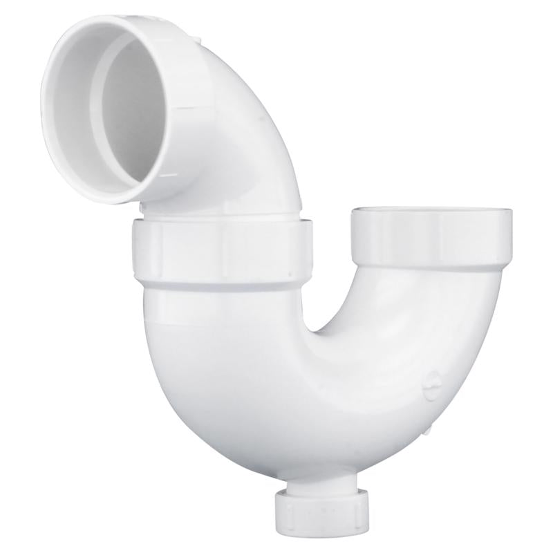Charlotte Pipe Schedule 40 1-1/2 in. Hub X 1-1/2 in. D Hub PVC P-Trap with Clean Out