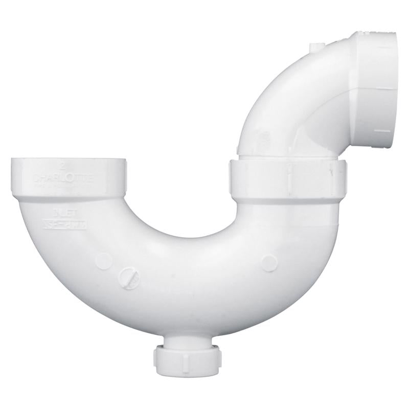 Charlotte Pipe Schedule 40 1-1/2 in. Hub X 1-1/2 in. D Hub PVC P-Trap with Clean Out