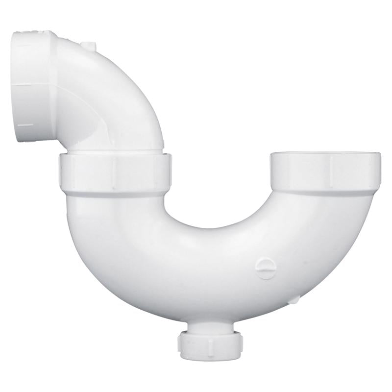 Charlotte Pipe Schedule 40 1-1/2 in. Hub X 1-1/2 in. D Hub PVC P-Trap with Clean Out