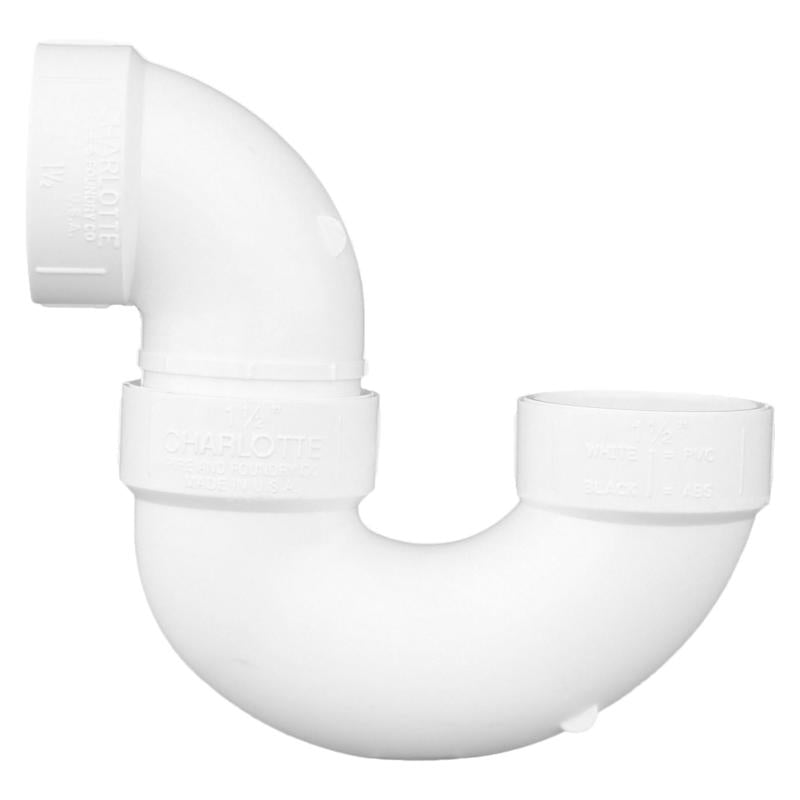 Charlotte Pipe Schedule 40 1-1/2 in. Hub X 1-1/2 in. D Hub PVC P-Trap with Union