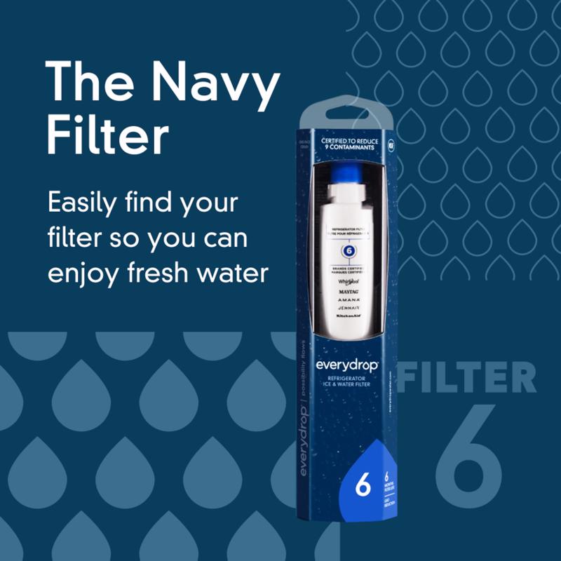 Whirlpool EveryDrop Filter 6 Refrigerator Replacement Filter For Whirlpool Filter 6