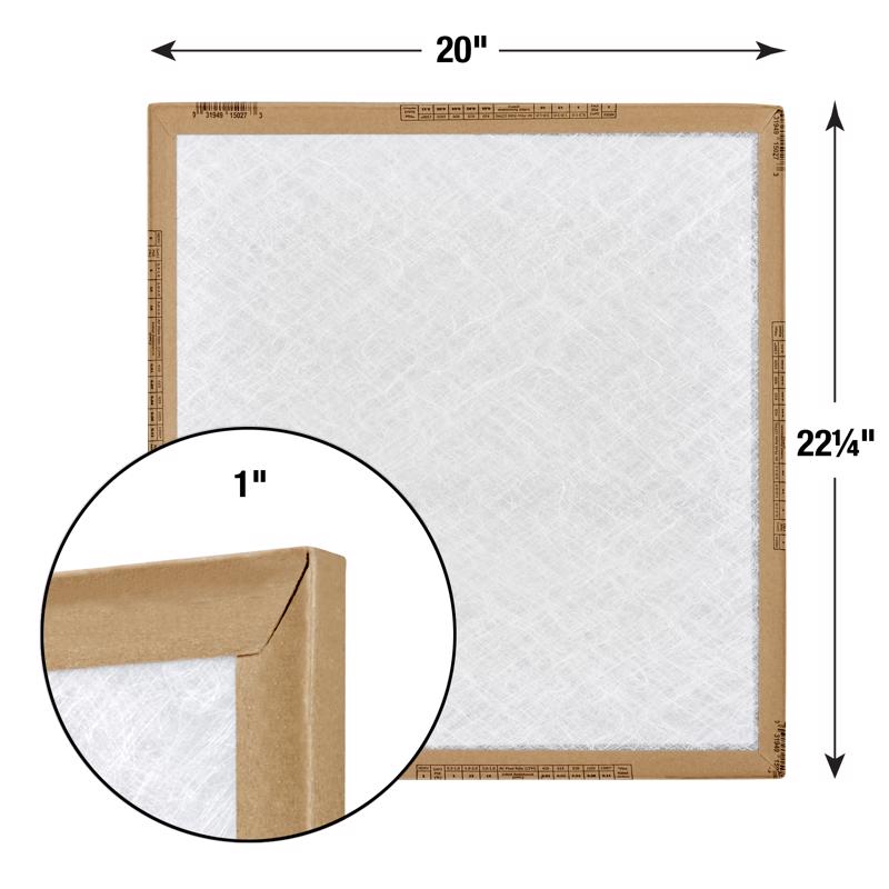 Flanders EZ Flow II 20 in. W X 22-1/4 in. H X 1 in. Fiberglass 1 MERV Air Filter