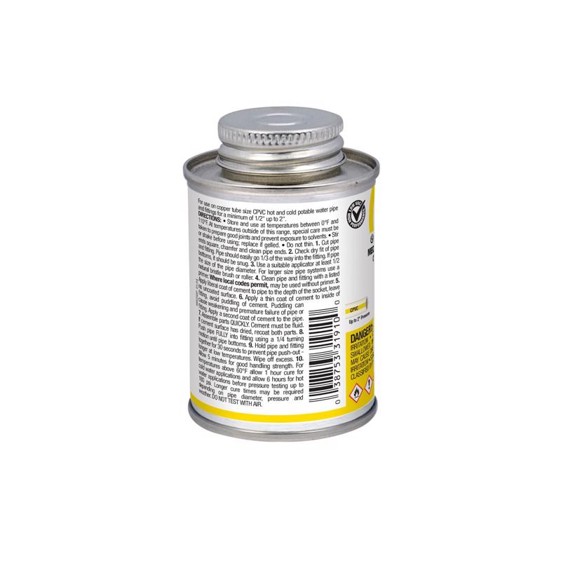 Oatey FlowGuard Gold Yellow All Weather Cement For CPVC 4 oz