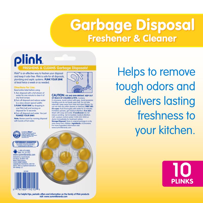 Plink Tablet Garbage Disposal Cleaner 10 pc