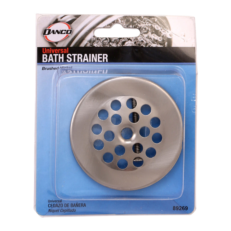 Danco 2-7/8 in. Brushed Nickel Metal Shower Drain Strainer