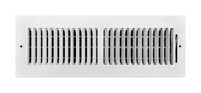 Tru Aire 4 in. H X 14 in. W 2-Way Powder Coat White Steel Wall/Ceiling Register