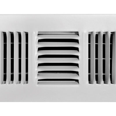 Tru Aire 4 in. H X 8 in. W 3-Way Powder Coat White Steel Wall/Ceiling Register