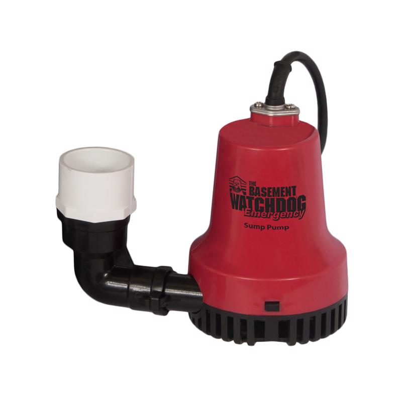 The Basement Watchdog 1/3 HP 3,720 gph Cast Iron Dual Reed Switch AC Backup Sump Pump 10 ft