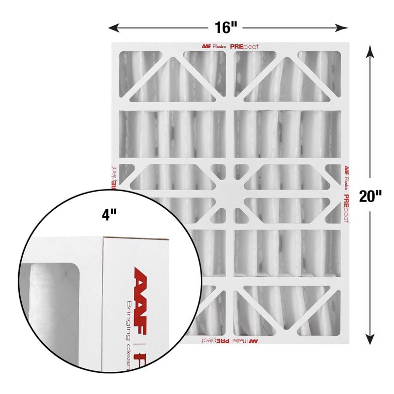 AAF Flanders PREpleat LPD SC M10 16 in. W X 20 in. H X 4 in. Synthetic 10 MERV Pleated Air Filter 1