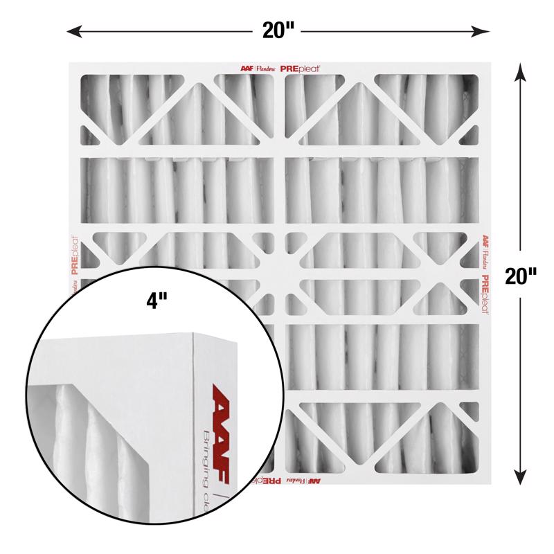 AAF Flanders PREpleat LPD SC M10 20 in. W X 20 in. H X 4 in. Synthetic 10 MERV Pleated Air Filter 1