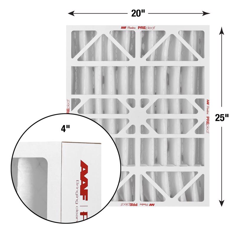 AAF Flanders PREpleat LPD SC M10 20 in. W X 25 in. H X 4 in. Synthetic 10 MERV Pleated Air Filter 1
