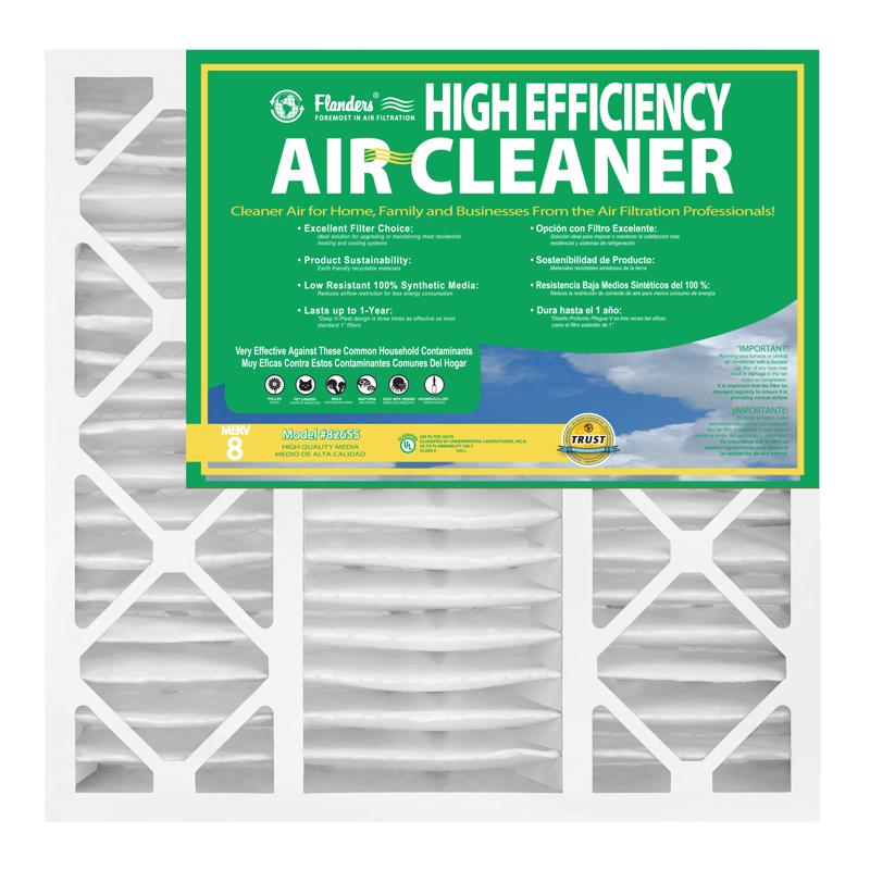 Flanders 20 in. W X 20 in. H X 4.5 in. Synthetic 8 MERV Pleated Air Cleaner Cartridge