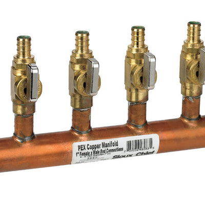Sioux Chief 1 in. CTS each X 1 in. D PEX Copper 4 Port Manifold
