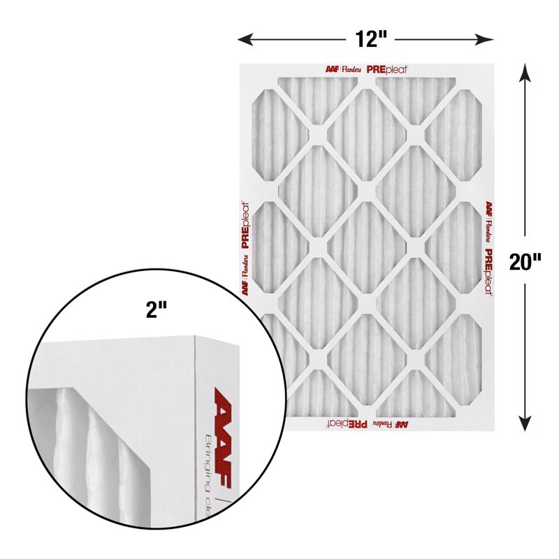 AAF Flanders PREpleat LPD SC M10 12 in. W X 20 in. H X 2 in. Synthetic 10 MERV Pleated Air Filter 1