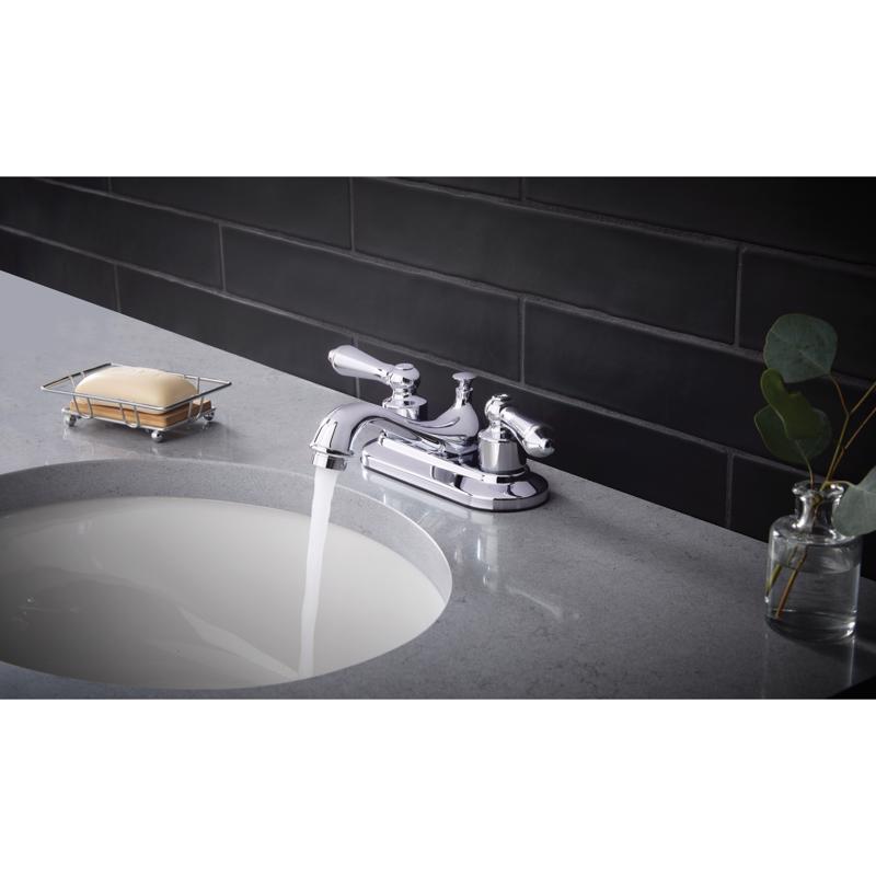 Oakbrook Collection Chrome Traditional Two-Handle Bathroom Sink Faucet 4 in.