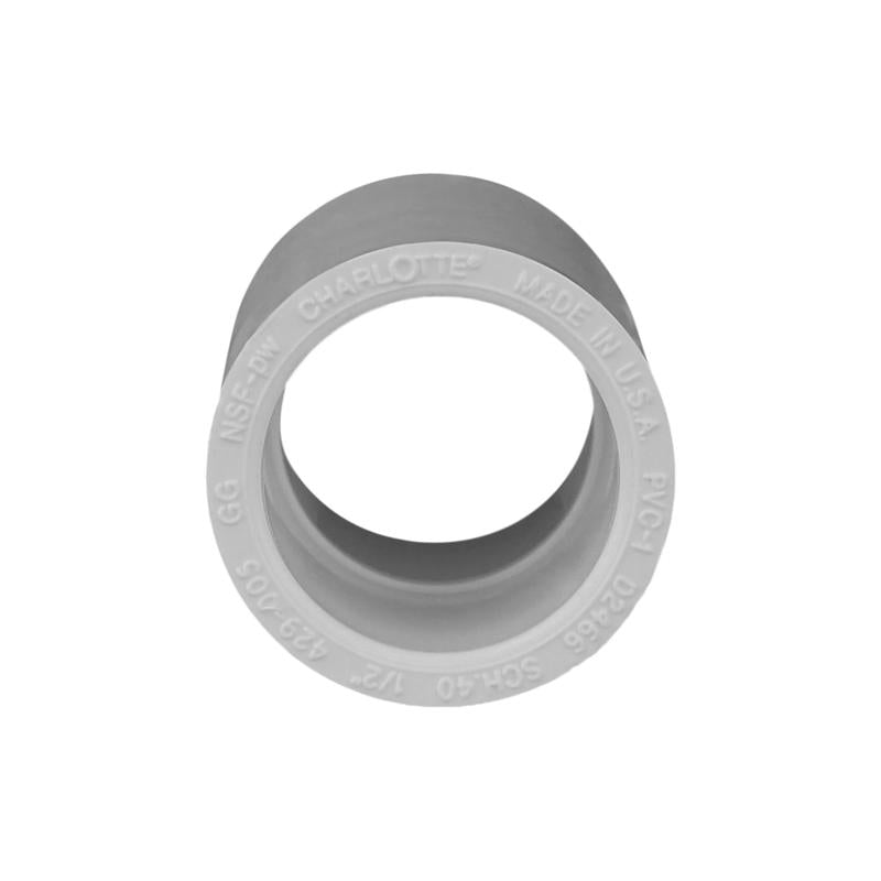 Charlotte Pipe Schedule 40 1/2 in. Slip X 1/2 in. D Slip PVC Coupling