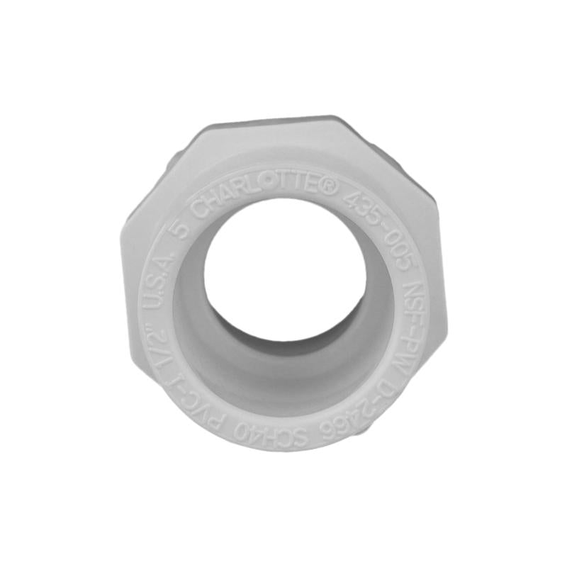 Charlotte Pipe Schedule 40 1/2 in. Slip X 1/2 in. D FPT PVC Pipe Adapter