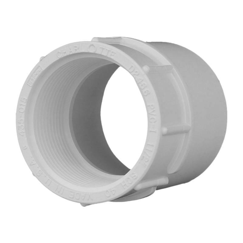 Charlotte Pipe Schedule 40 1-1/2 in. Slip X 1-1/2 in. D FPT PVC Adapter