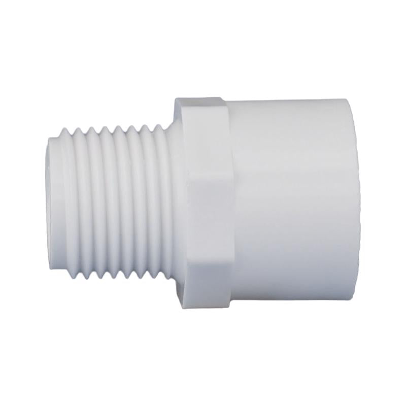 Charlotte Pipe Schedule 40 1/2 in. Slip X 1/2 in. D MPT PVC Pipe Adapter