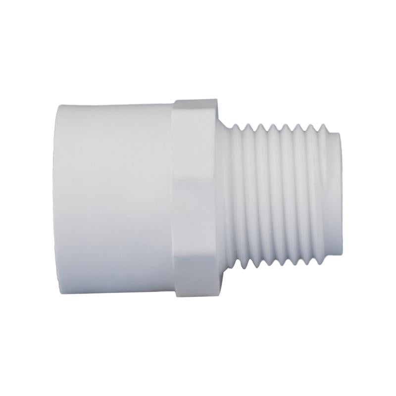 Charlotte Pipe Schedule 40 1/2 in. Slip X 1/2 in. D MPT PVC Pipe Adapter