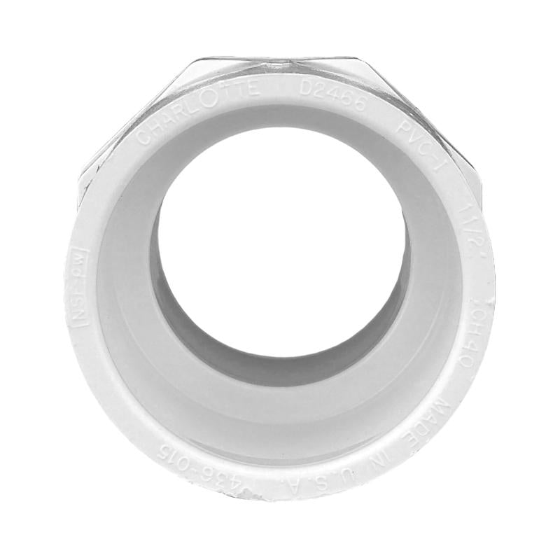 Charlotte Pipe Schedule 40 1-1/2 in. Slip X 1-1/2 in. D MPT PVC Pipe Adapter