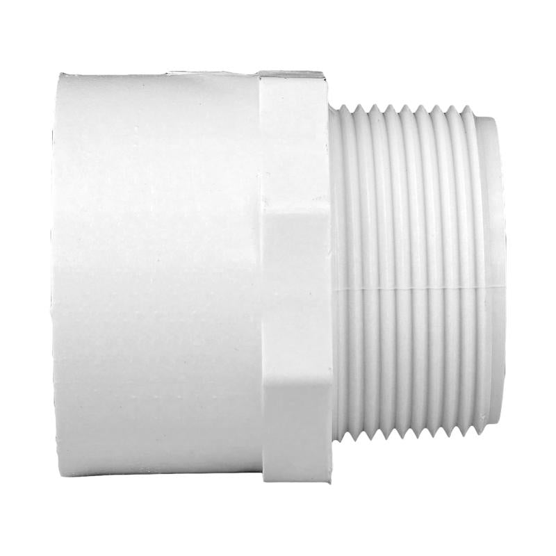 Charlotte Pipe Schedule 40 1-1/2 in. Slip X 1-1/2 in. D MPT PVC Pipe Adapter