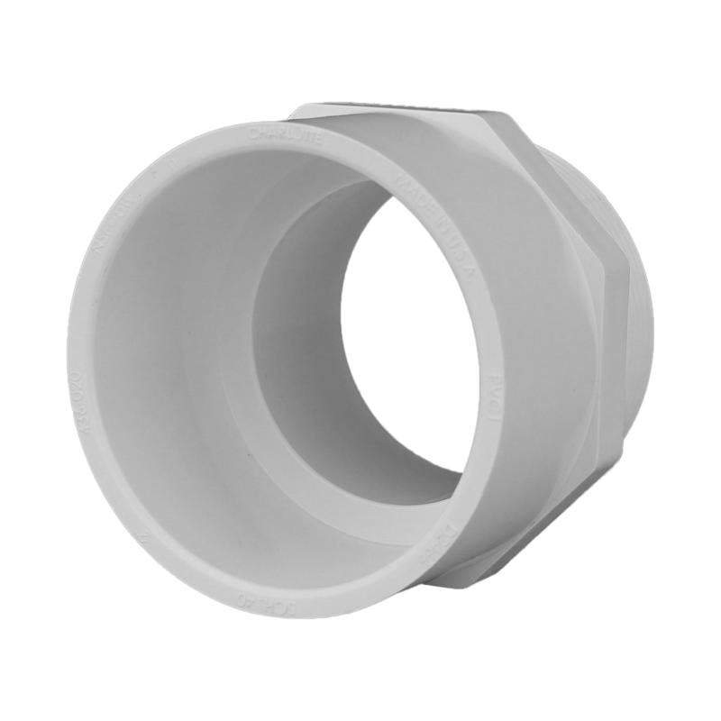 Charlotte Pipe Schedule 40 2 in. Slip X 2 in. D MPT PVC Pipe Adapter