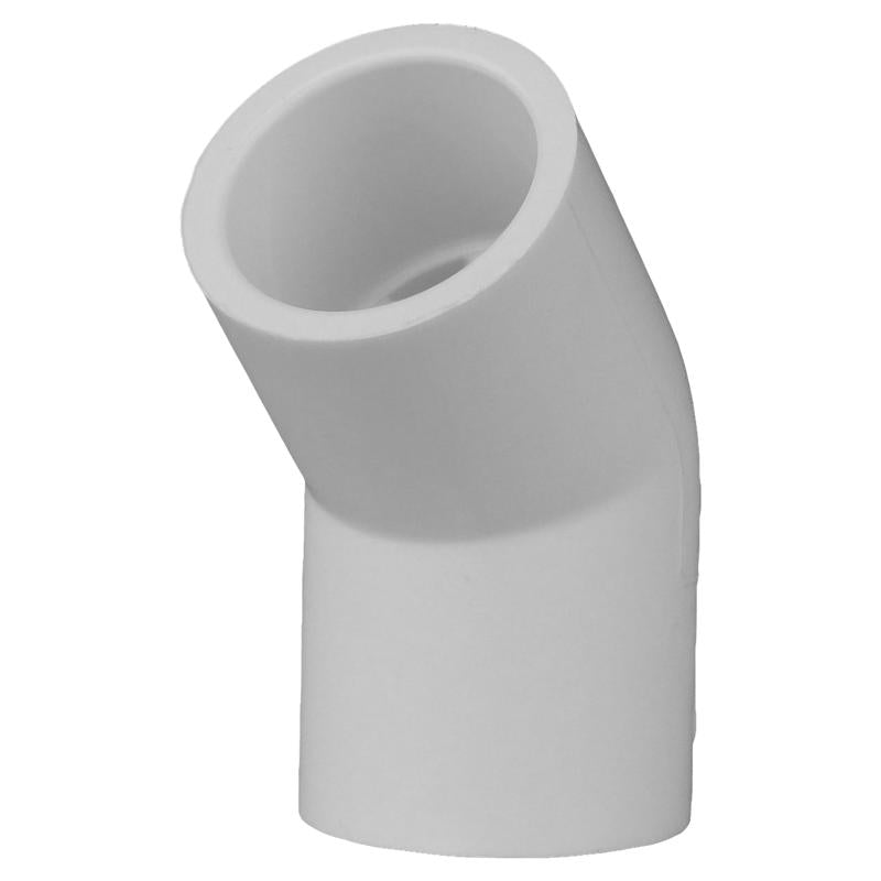Charlotte Pipe Schedule 40 1/2 in. Slip X 1/2 in. D Slip PVC 45 Degree Elbow