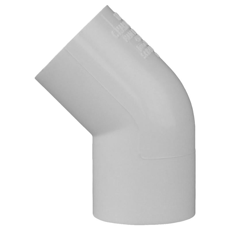Charlotte Pipe Schedule 40 1/2 in. Slip X 1/2 in. D Slip PVC 45 Degree Elbow