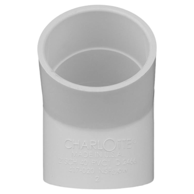 Charlotte Pipe Schedule 40 2 in. Slip X 2 in. D Slip PVC Elbow