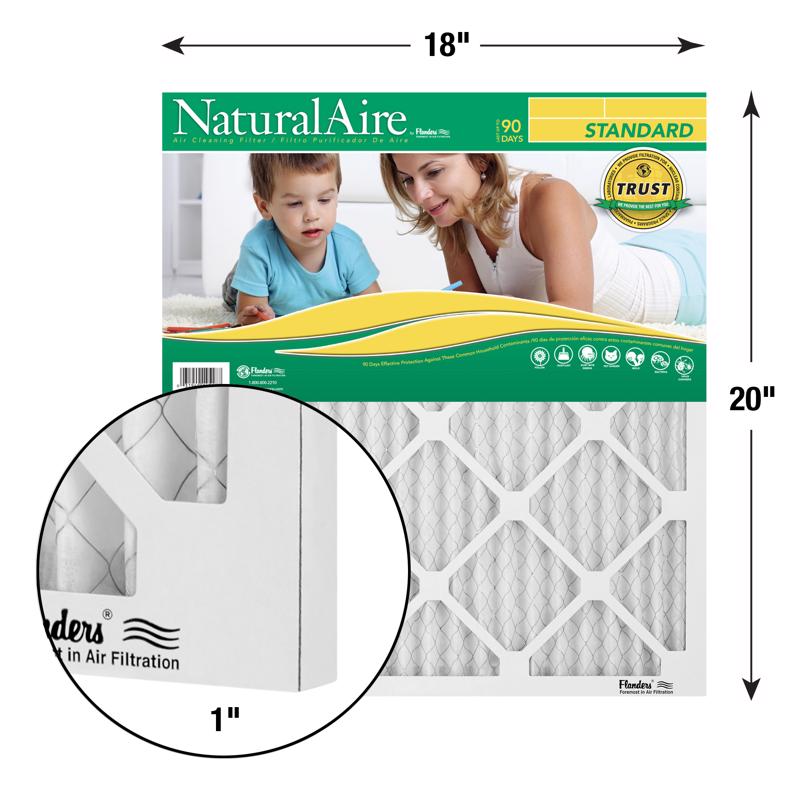 NaturalAire 18 in. W X 20 in. H X 1 in. Synthetic 8 MERV Pleated Air Filter