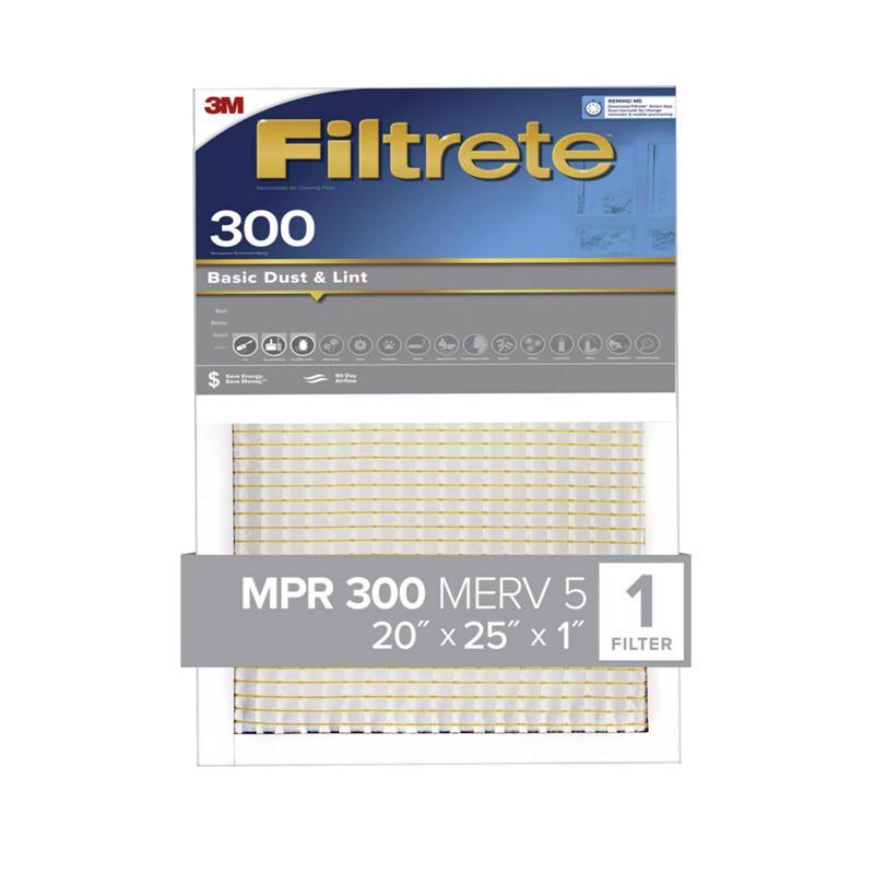 Filtrete 20 in. W X 25 in. H X 1 in. 5 MERV Pleated Air Filter
