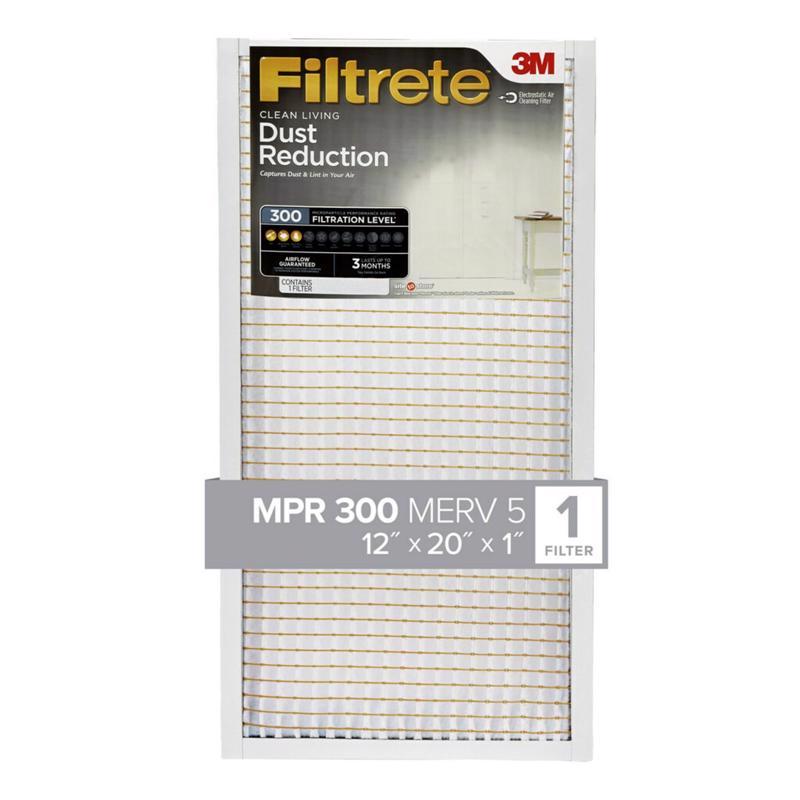 Filtrete 12 in. W X 20 in. H X 1 in. 300 MPR Pleated Air Filter