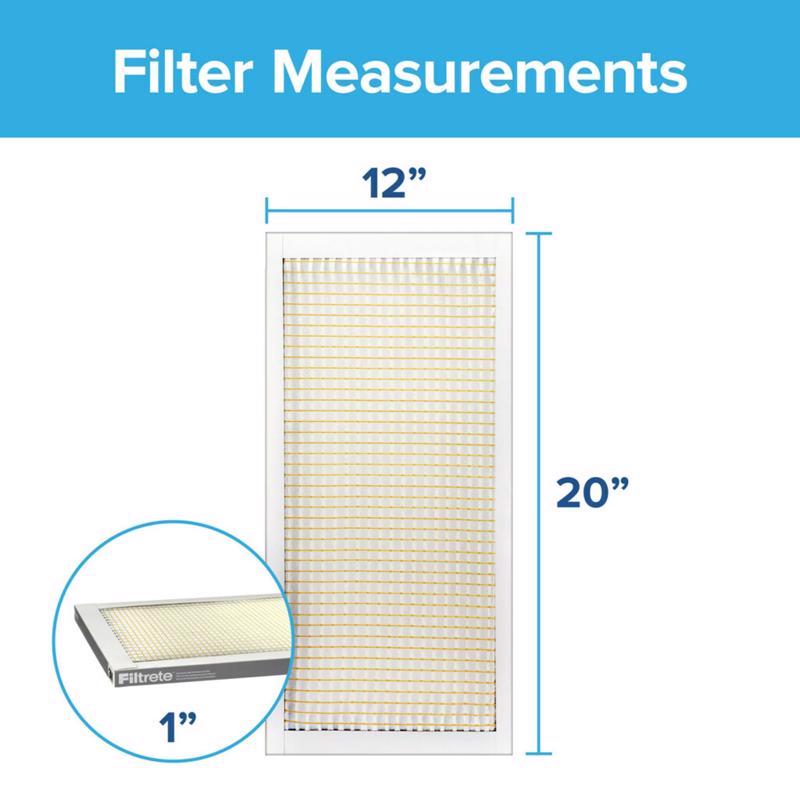 Filtrete 12 in. W X 20 in. H X 1 in. 300 MPR Pleated Air Filter