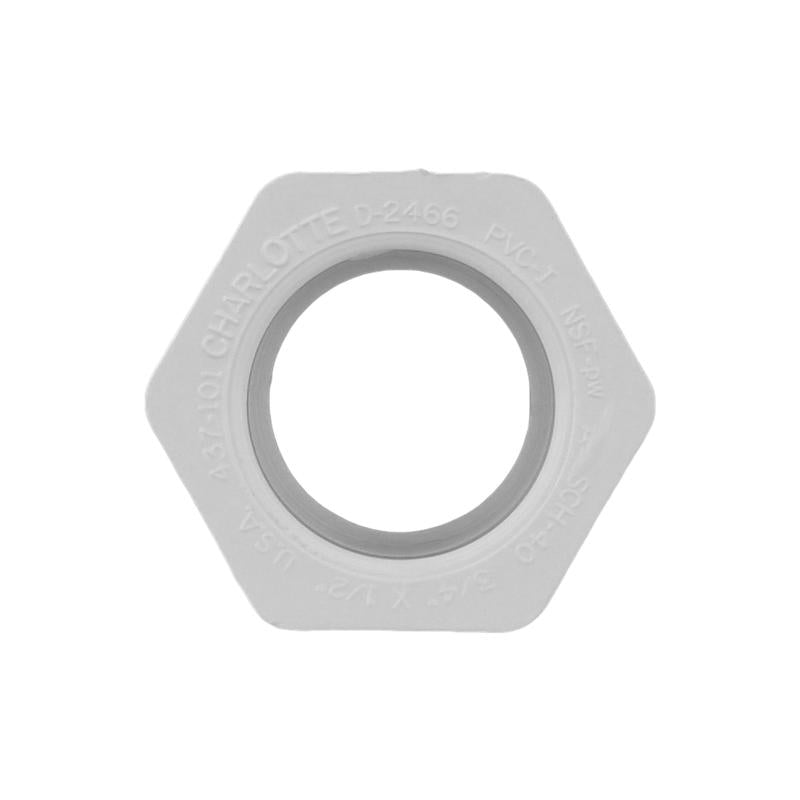 Charlotte Pipe Schedule 40 3/4 in. Spigot X 1/2 in. D Slip PVC Reducing Bushing