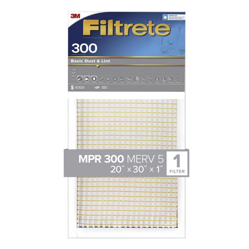 Filtrete 20 in. W X 30 in. H X 1 in. 300 MPR Pleated Filter Dust