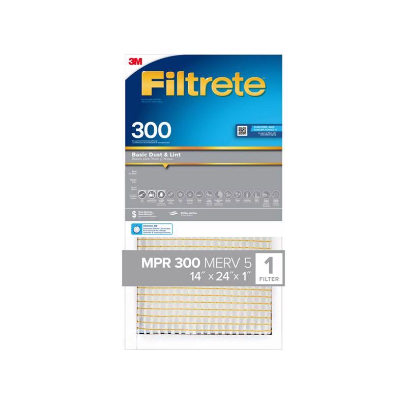 Filtrete 14 in. W X 24 in. H X 1 in. 300 MPR Pleated Filter Dust