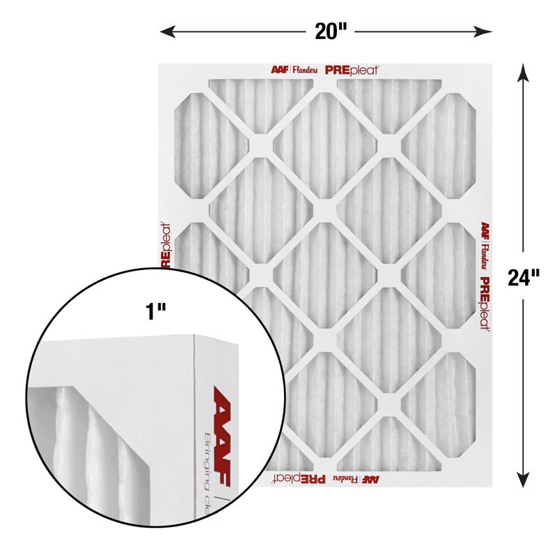 AAF Flanders PREpleat LPD SC M10 20 in. W X 24 in. H X 4 in. Synthetic 10 MERV Pleated Air Filter 1