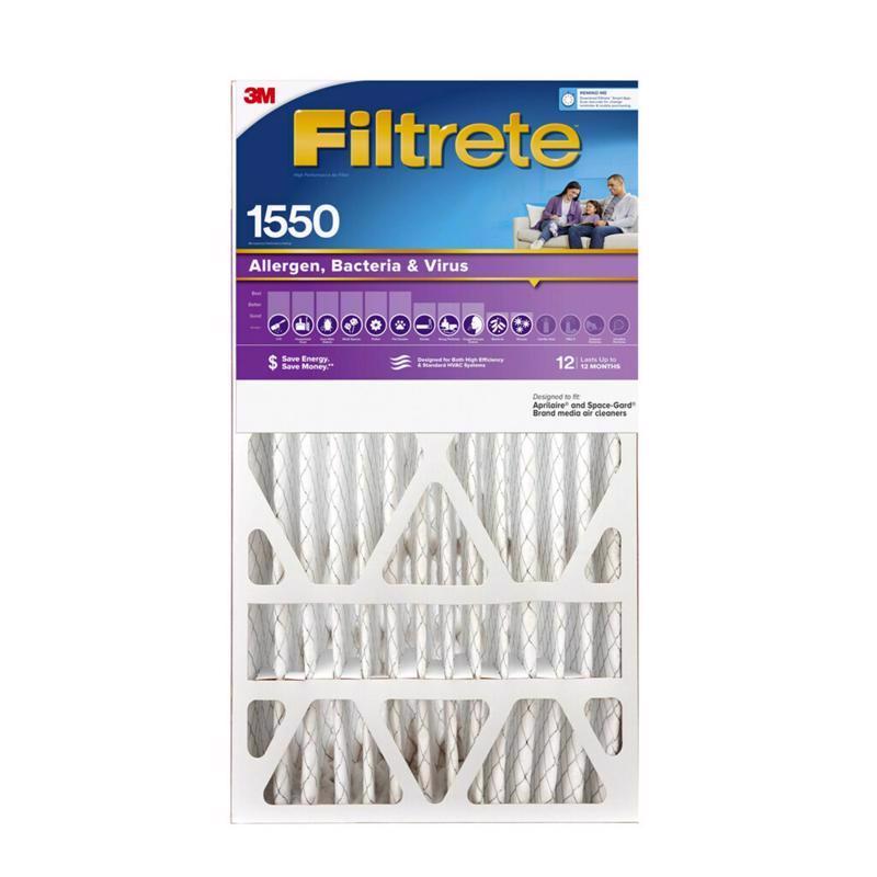 Filtrete 16 in. W X 25 in. H X 4-5/16 in. Polyester 1550 MPR Pleated Allergen Air Filter