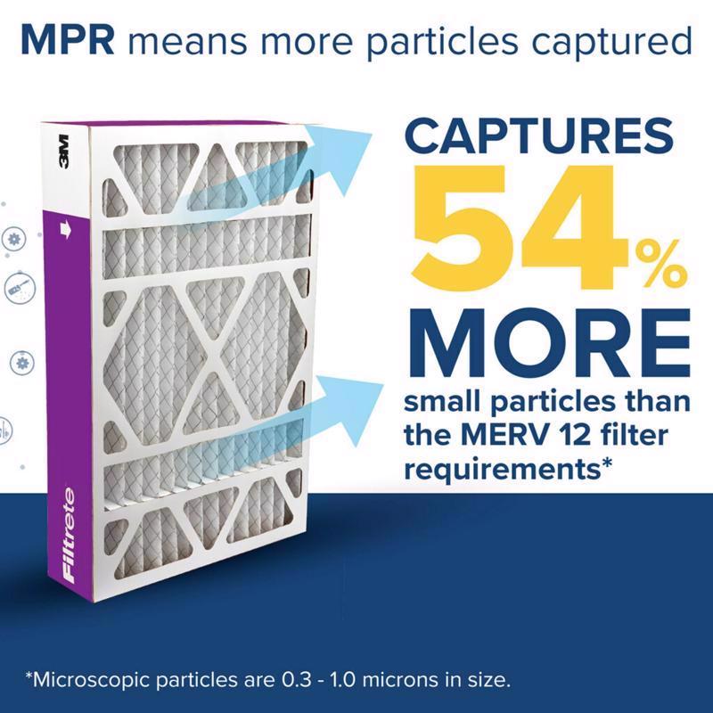 Filtrete 20 in. W X 25 in. H X 4 in. Polyester 12 MERV Pleated Allergen Air Filter
