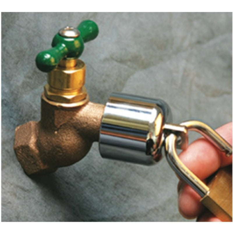 Conservco 3/4 in. Hose MPT Anti-Siphon Brass Hose Bibb Lock with Padlock