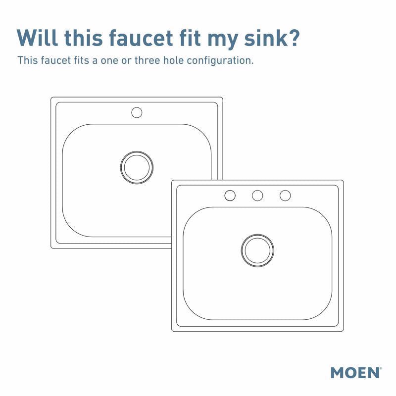 Moen Renzo One Handle Chrome Pull-Out Kitchen Faucet