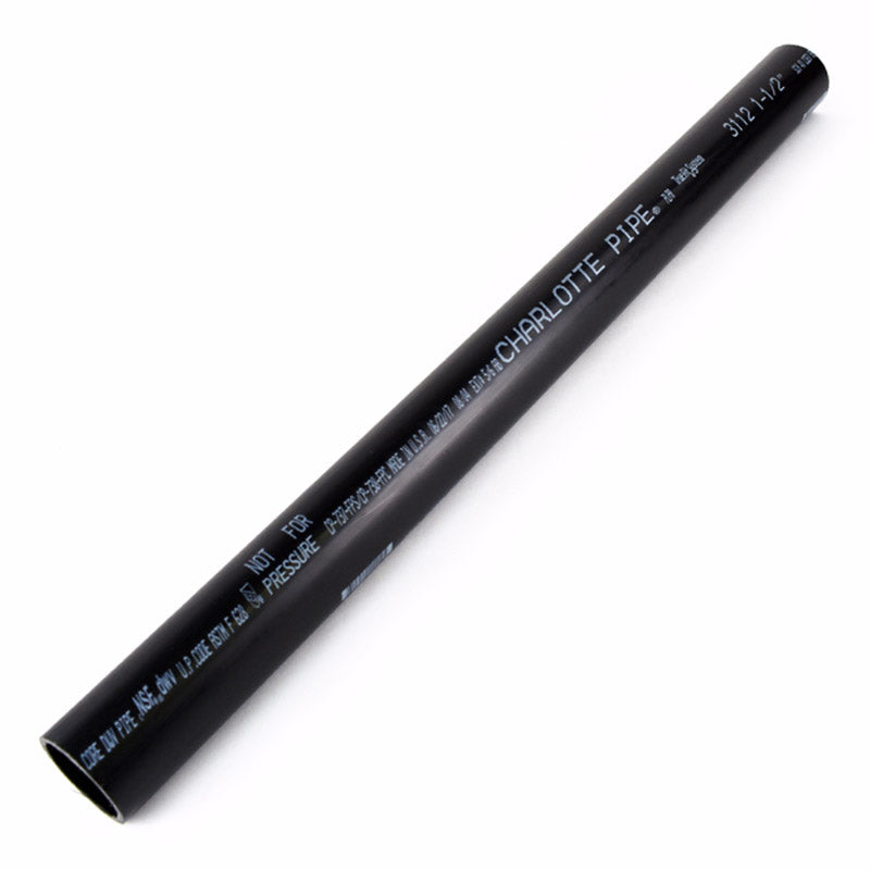 Charlotte Pipe 1-1/2 in. D X 2 ft. L ABS DWV Pipe