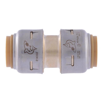 SharkBite Push to Connect 1/2 in. Barb each X 1/2 in. D Brass Coupling