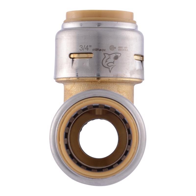 SharkBite Push to Connect 3/4 in. PTC each X 1/2 in. D PF Brass Reducing Tee