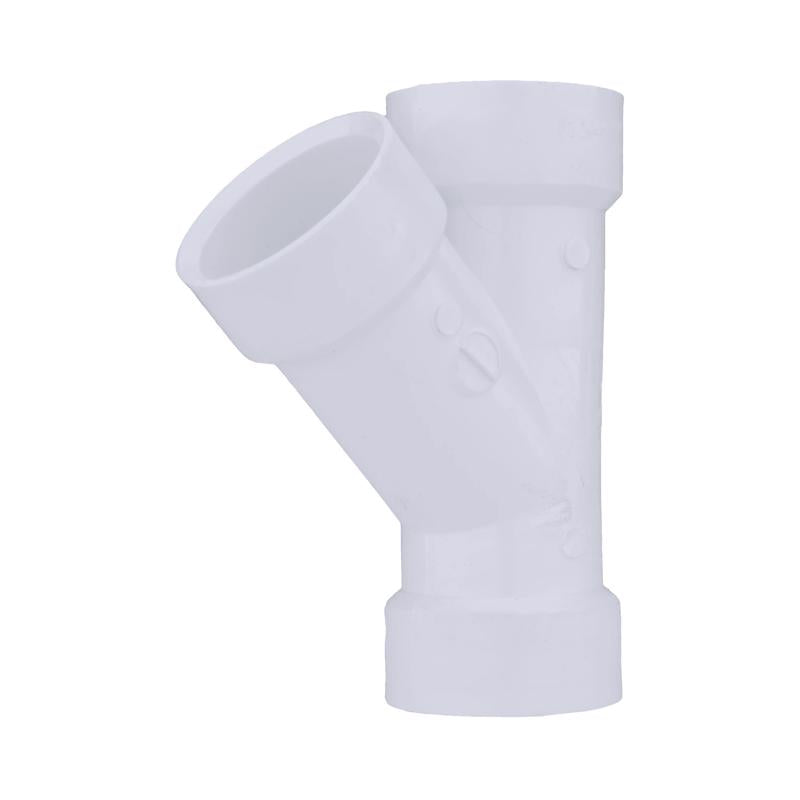 Charlotte Pipe Schedule 40 1-1/4 in. Hub X 1-1/4 in. D Hub PVC Wye