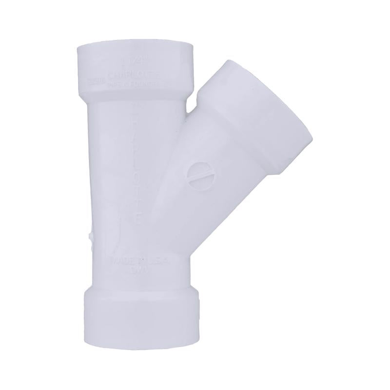 Charlotte Pipe Schedule 40 1-1/4 in. Hub X 1-1/4 in. D Hub PVC Wye