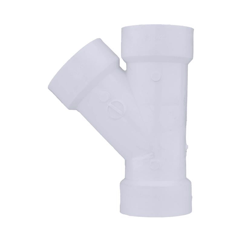 Charlotte Pipe Schedule 40 1-1/4 in. Hub X 1-1/4 in. D Hub PVC Wye