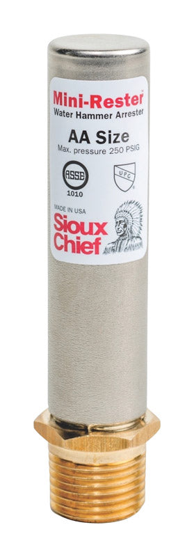 Sioux Chief MiniRester 1/2 in. MIP in. X 1/2 in. D Closed in. Copper Water Hammer Arrester